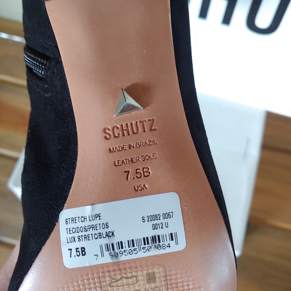 SCHUTZ Black Suede Ankle Boots 7.5 - Picture 4 of 8